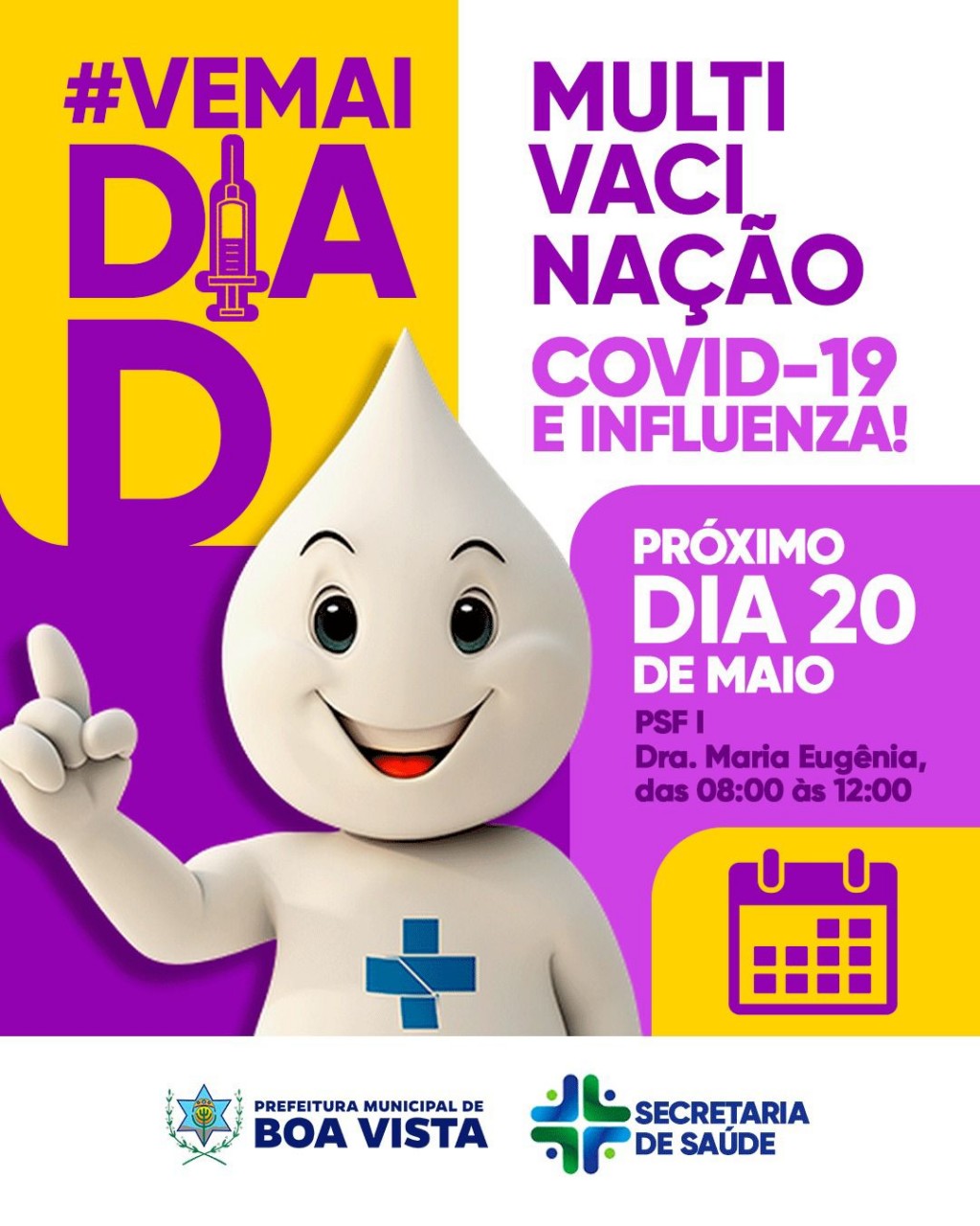 Prefeitura de Boa Vista promoverá "Dia D" de imunização